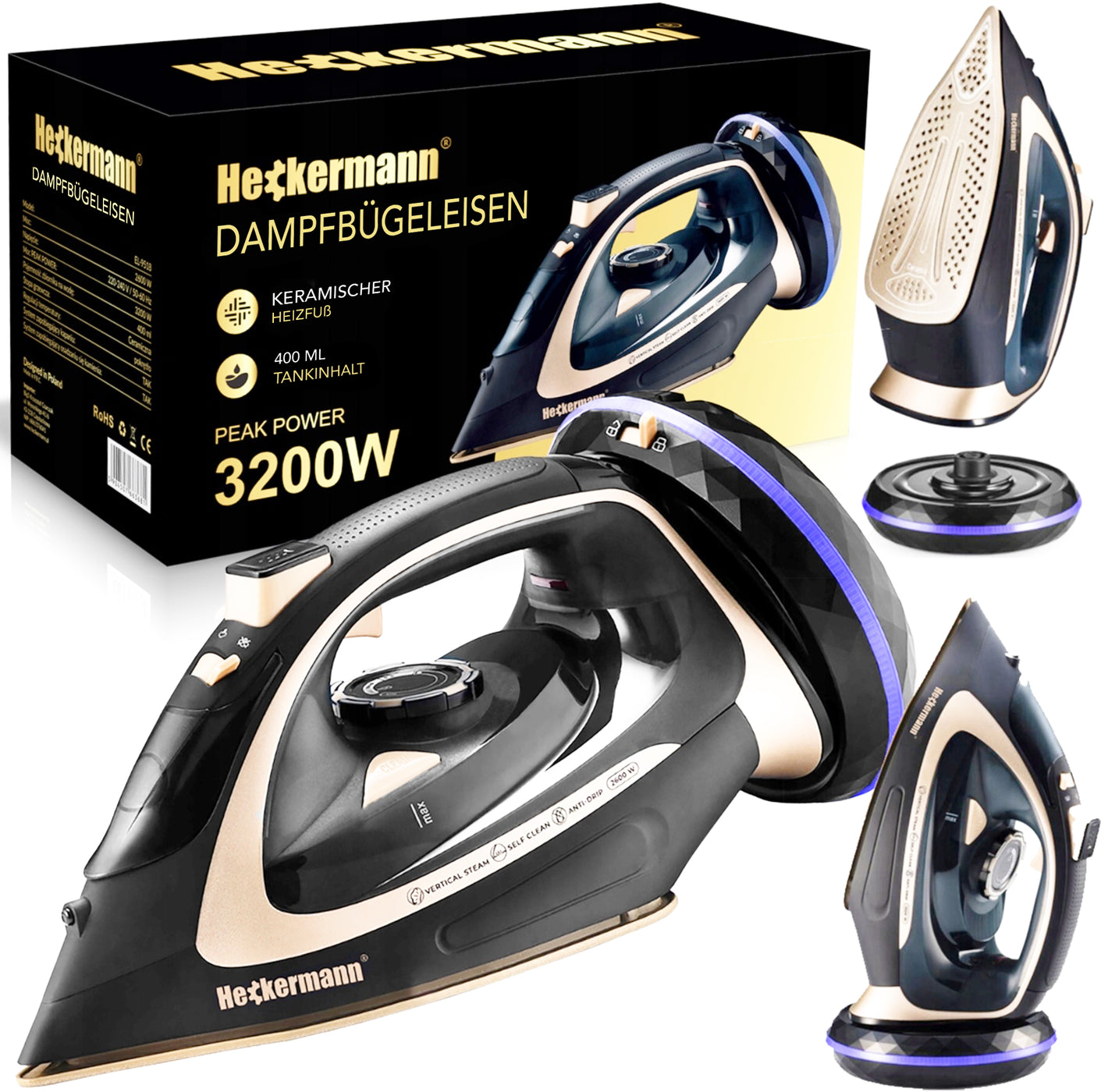 Cordless steam iron 3200W 