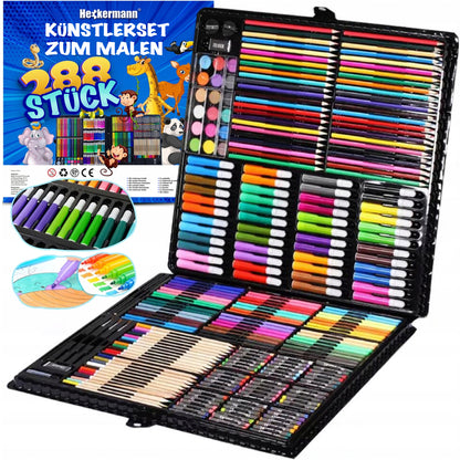 ARTISTIC PAINT SET IN CASE - 288 ELEMENTS 