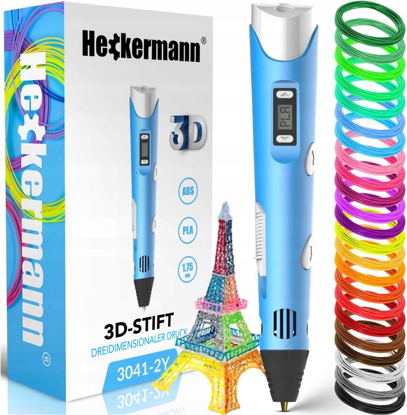 3D Pen Model: 3041-2Y Pen Color: Blue Nib: Copper PLA cartridges in 23 colors - 