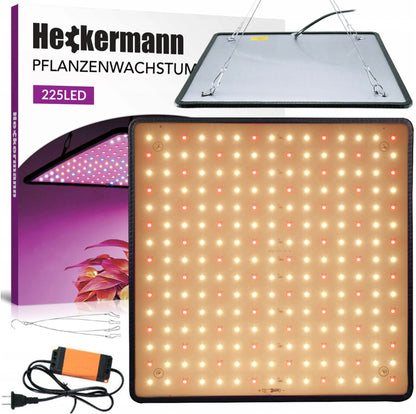 LED-Pflanzenwachstumslampe mit Elementen zur Aufhängung  Modell: 225 LED  1000W