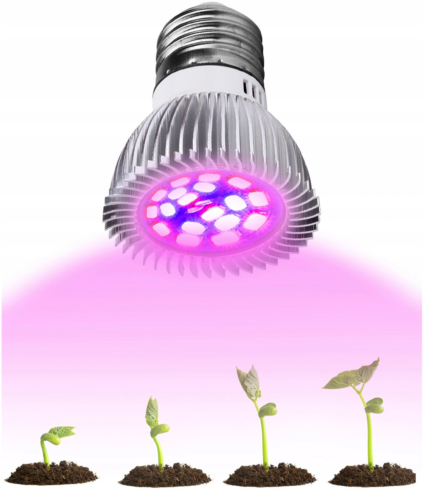 Bombilla E27 18 LED para cultivo de plantas 8W 