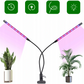 Lámpara vegetal 40 LED 18W 2 cabezales flexibles 360° 