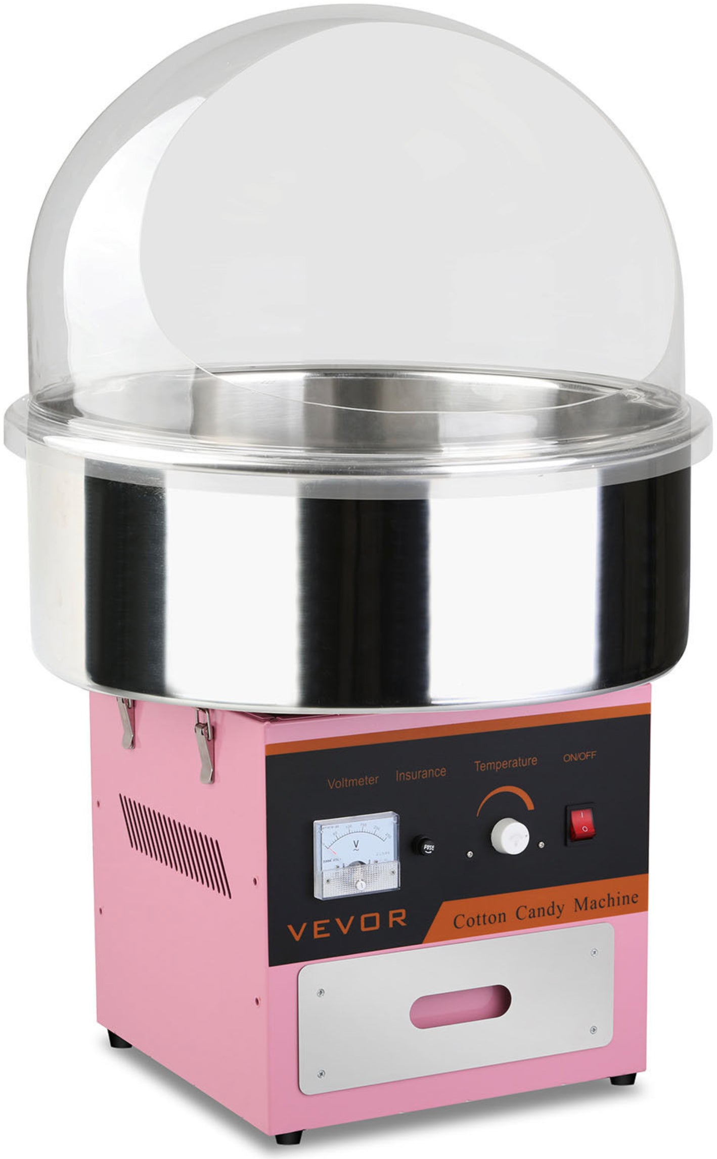 SONORO cotton candy machine + lid made of high-quality stainless steel 1030W heating power – 