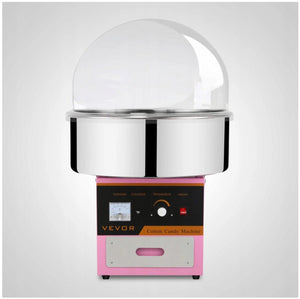 SONORO cotton candy machine + lid made of high-quality stainless steel 1030W heating power – 