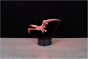 Lampe de chevet dinosaure 3D LED 7 couleurs de lumière au choix