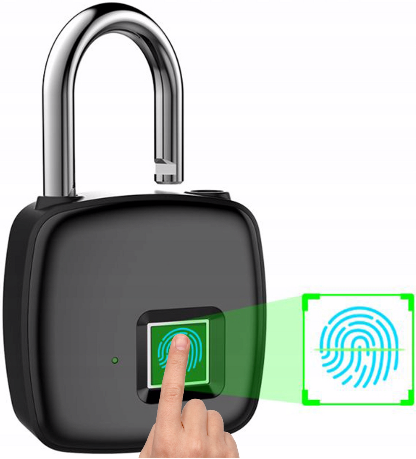 Smart fingerprint padlock with USB charging 