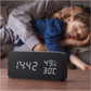 Electronic LED alarm clock in color: black – 