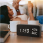 Electronic LED alarm clock in color: black – 