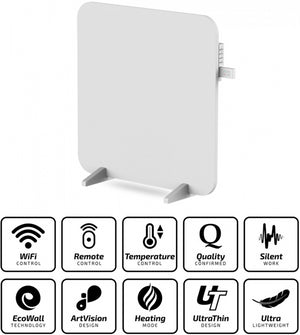 Pannello riscaldante Riscaldatore IR a infrarossi 450W TITANIUM con telecomando termostato 3in1 e modulo Wifi