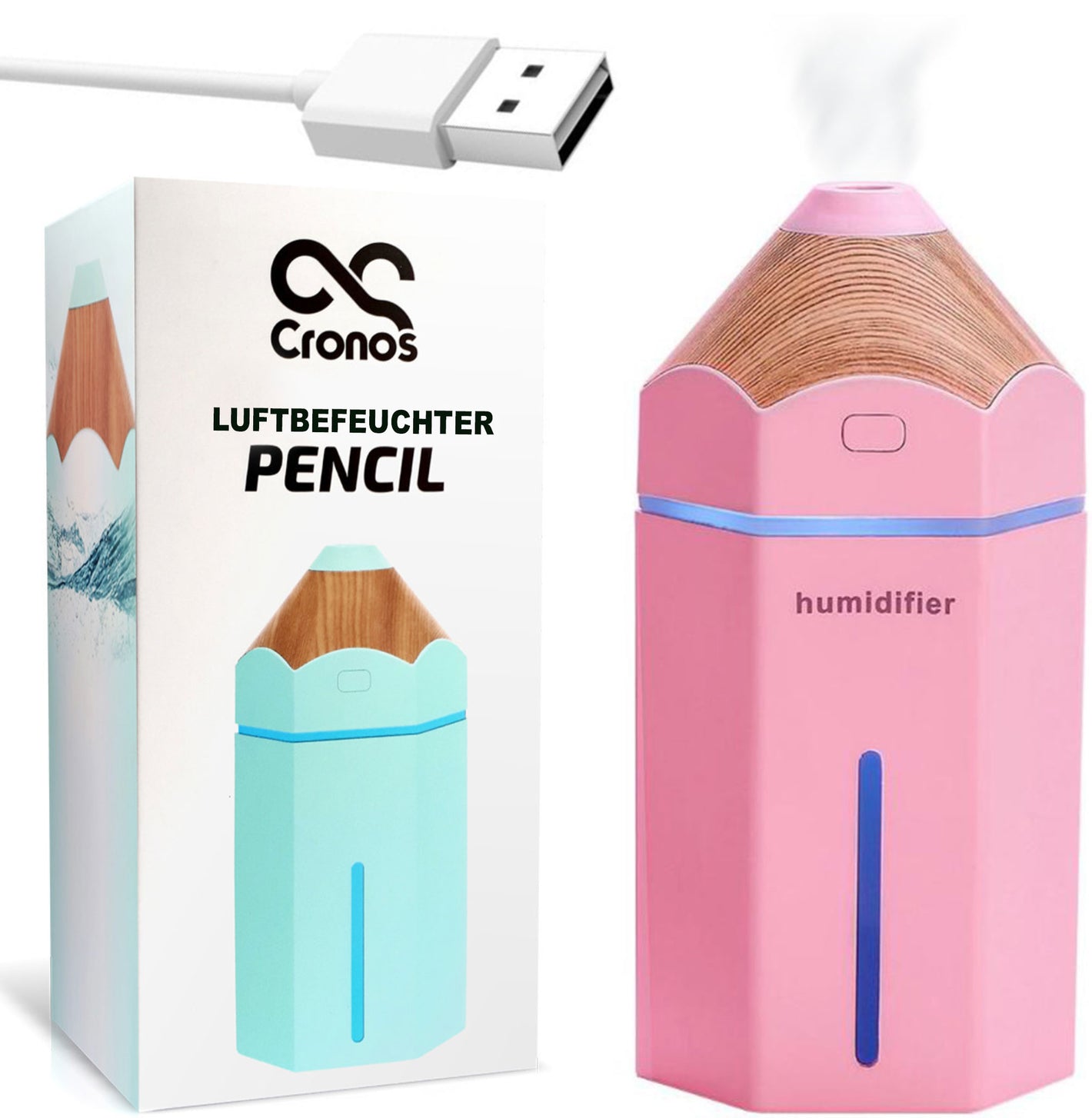 Pencil humidifier 230ml color PINK 