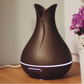 CRONOS Humidificateur à ultrasons Bamboo 400 ml 2en1 marron foncé