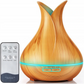 CRONOS Humidificateur à ultrasons Bamboo 400 ml 2en1 marron foncé