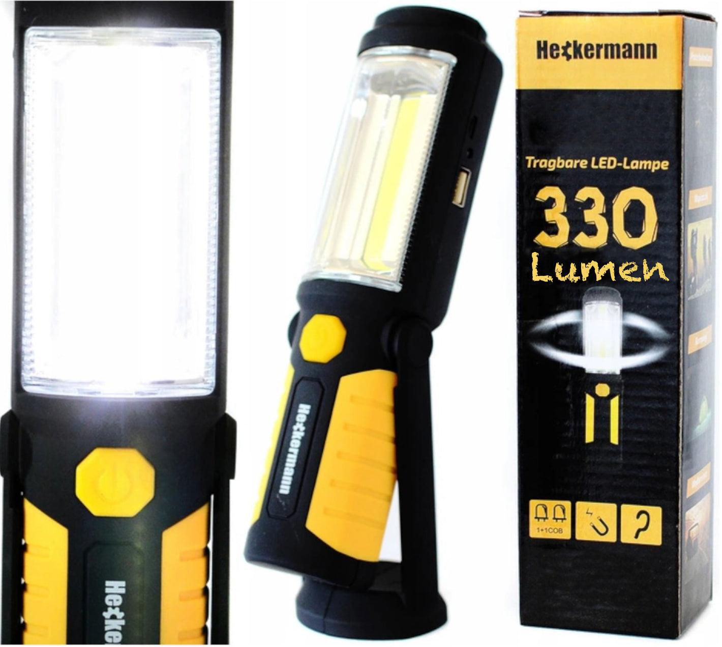 Lampada da lavoro Heckermann con tecnologia LED COB